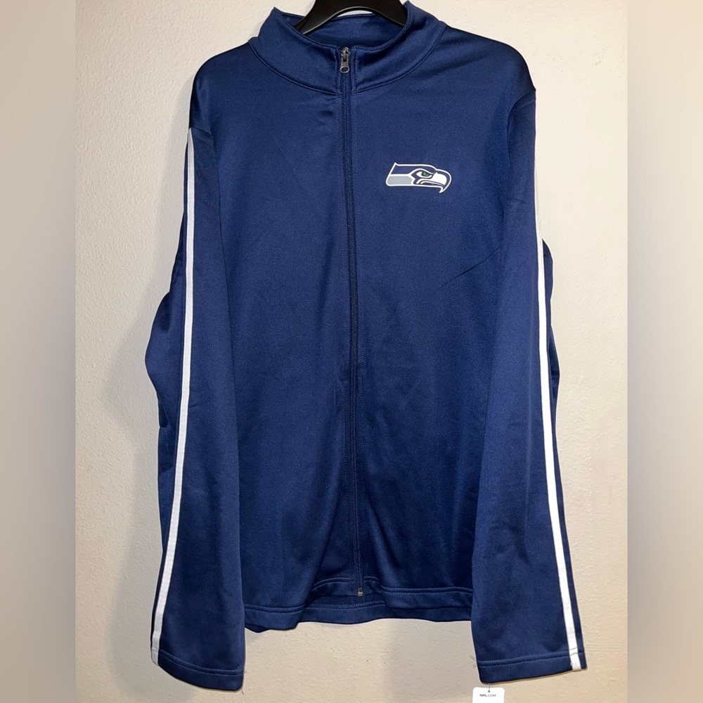 SOLD Seattle Seahawks Apparel Navy Zip-up Jacket